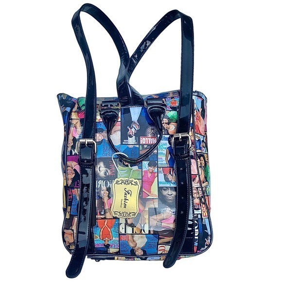 Michelle Obama Glossy Magazine Cover Collage Backpack - Picture 6 of 15